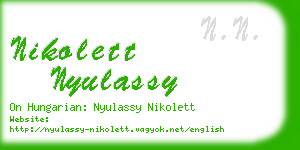 nikolett nyulassy business card